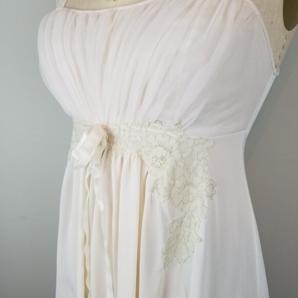 Romantic Vintage 1940's Regency Style Blush Pink Nightgown Small by Van Raalte - Picture 5 of 11